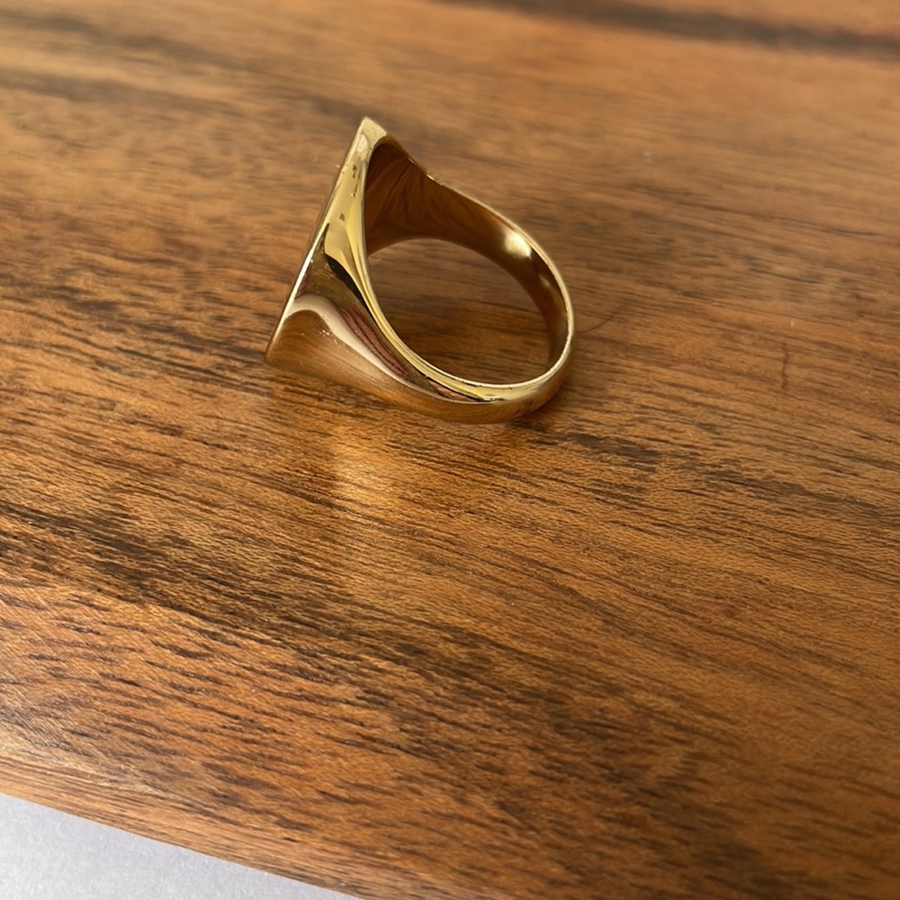 Express Gold Signet Ring - Picture 2 of 2